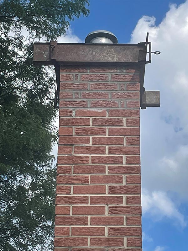 After picture of a chimney repair